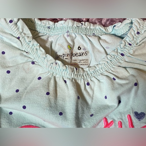 Jumping Beans girls long sleeve “pretty” shirt size 6 - Picture 2 of 7